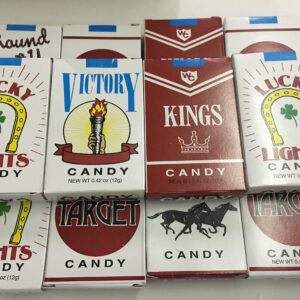 12 Packs Candy Cigarettes - Nostalgic Retro Treats, Pure White Sugar, Great Gag Gift, 8 Sticks Each