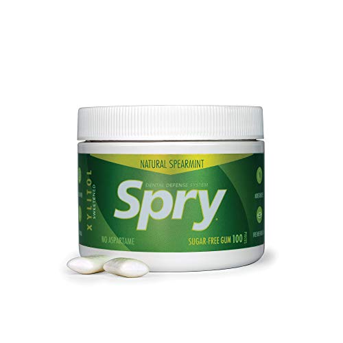 Spry Xylitol Chewing Gum Spearmint 100ct Dental Defense System Sugar ...