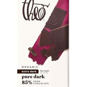 Theo Chocolate 85% Cacao Bar 12 Pack | Vegan, Fair Trade