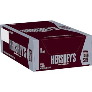 HERSHEY'S Milk Chocolate King Size Candy Bars 2.6 oz (18 Count)