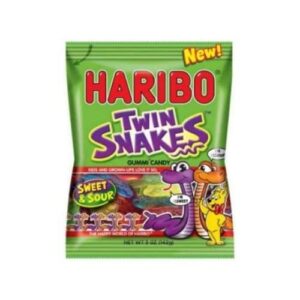 Haribo Twin Snakes Sweet and Sour Gummy Candy, 5oz - 12 Pack