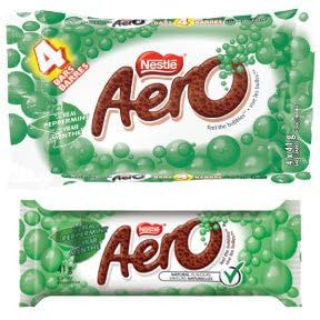 Aero Peppermint Chocolate Bars 41g Each, Made in Canada, Real Peppermint, All Natural Flavours