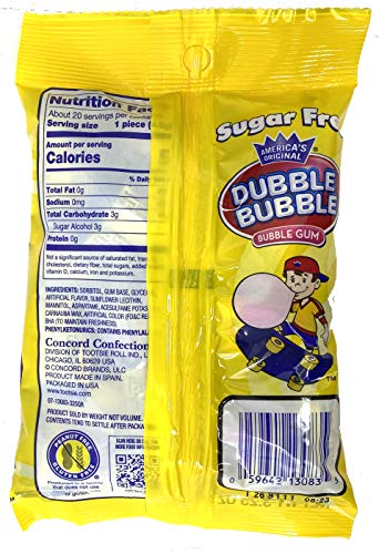 Dubble Bubble Sugar Free Original Twist 3.25oz Peg Bag 12ct (special O - View #7
