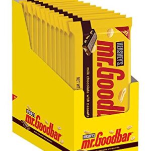 Mr. Goodbar Chocolate Candy Bar with Peanuts 4.4 Oz Pack of 12
