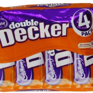 Cadbury Double Decker Bars (4 Packs, 32 Bars) Chewy Nougat & Crispy Cereal