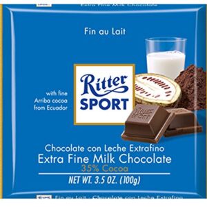 Ritter Sport Milk Extra Fine Chocolate Bar 3.5oz