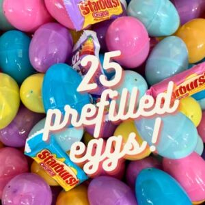 Palmetto Skittles, Starburst, Candy Pre Filled Easter Eggs, 25 Count
