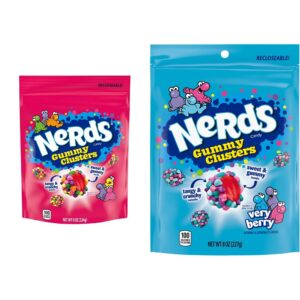 Nerds Gummy Clusters Candy Rainbow Very Berry 8oz (2 Pack)