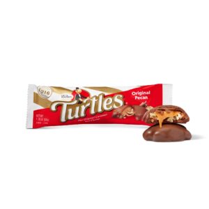 DeMet's Turtles Milk Chocolate Caramel Nut Cluster Bar, Classic Pecan Clusters, 24 Count