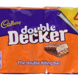 Cadburys Double Decker 4 Pack 188g - Cereal Crispies & Soft Nougat Layers