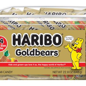 HARIBO Gold Bears 22.8 Oz Tub 54 Packs Fruity Flavors