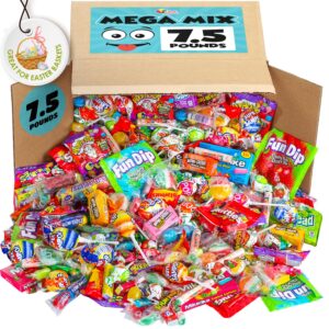 Bulk Candy Individually Wrapped - 7.5 Pounds Assorted Pinata Stuffer Filler Candies