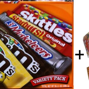 Delicious Chocolate & Candy Bars Variety Pack - 30 Counts + Bonus Biscuits