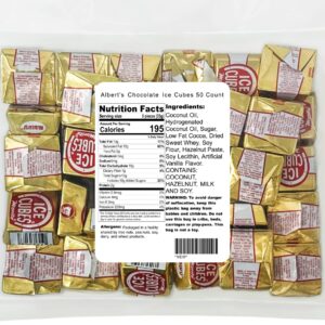 Albert's Chocolate Ice Cubes 50 Count, 16 oz Hazelnut Flavor - German Chocolates
