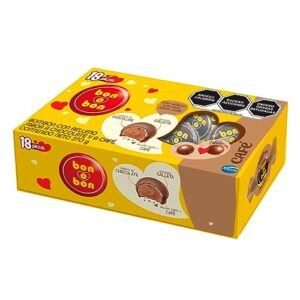 Arcor Bon O Bon Chocolate Coffee Flavor Filling Wafer Pack of 18 270g Kinder Bar