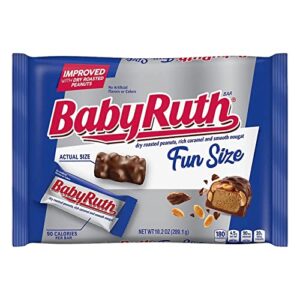 Baby Ruth, Fun Size 10.2oz Candy Bar - Milk Chocolate, Halloween Candy
