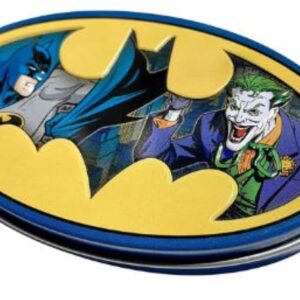 Batman Nemesis Sour Blue Raspberry Candy Collector Tin - Features Batman & Joker - 3.5'x2'x0.75'