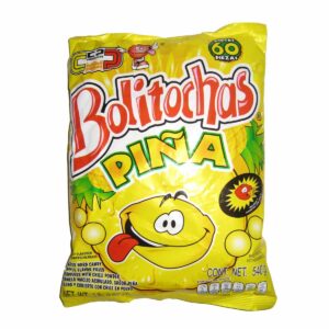 Bolitochas Pineapple Candies, 1.3 Pound Bag - Authentic Mexican Treat with Chili Center