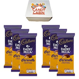 Cadbury Chocolate Candy Bar Variety Box (6-Count) Full Size Bars - CANDY CABIN CARAMELLO 3.5-4oz