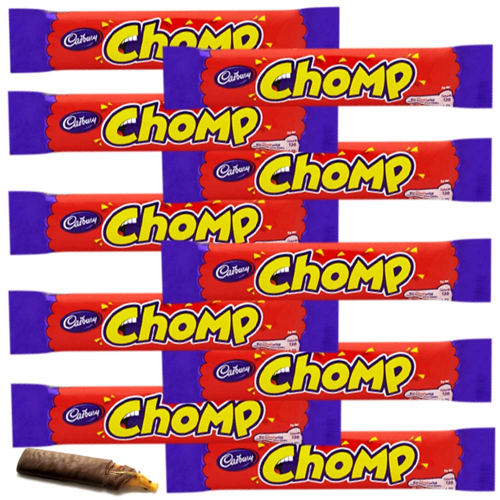 Cadbury Chomp Bars | British Chocolate Candy Brand – 10 Full Size Bars ...