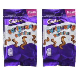 Cadbury Curly Wurly Squirlies Bag 110g x 2 - Chewy Caramel & Milk Chocolate