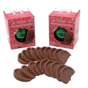 Chocolate Break-A-Part Balls, Frosting and Sprinkles, Christmas 2022 Shareable Candies, Pack of 2, 20 Pieces Each - Wowser