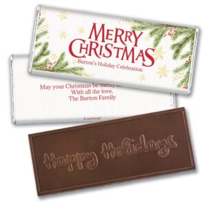 'Christmas Candy Happy Holidays Embossed Chocolate Bar Party 12ct - Just Candy 1 Count (Pack of 36)'