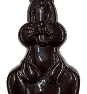 Dark Chocolate Easter Bunny Candy | Sugar Free, Gluten & Dairy Free, Vegan Easter Chocolate Bunny Candy | Stevia Sweetened Keto, Solid Chocolate Easter Basket Candy Stuffer, Diabetic Candy, 4 oz
