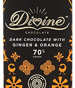 Divine Chocolate Dark Ginger Orange 3 Oz Bar - Divine Brand