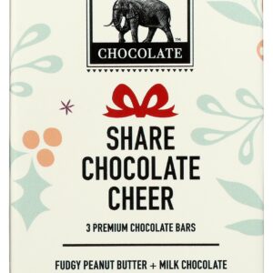 Endangered Species 48% Cocoa Fudgy Peanut Butter Milk Chocolate Bar 3oz (Pack Of 12)