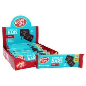 Enjoy Life Foods Dark Chocolate Bars Box - 12 Bars Gluten-Free Dairy-Free
