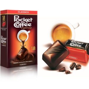 Fererro Pocket Coffee Real Italian Espresso Chocolate 0.44oz Pack of 18