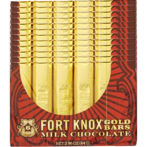 Fort Knox Mini Milk Chocolate Gold Bars 2.96oz 72 Mini Bars Fort Knox