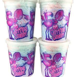 Fun Sweets Classic Cotton Candy 2 oz - 4 Count - Cherry Berry & Blue Raspberry Flavors