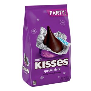 HERSHEY'S KISSES SPECIAL DARK Chocolate Candy Party Pack 32.1 oz Kosher Gluten-Free