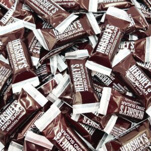 HERSHEY'S Zero Sugar Milk Chocolate Candy Bars, Individually Wrapped, 3lb Bag, 170 Count