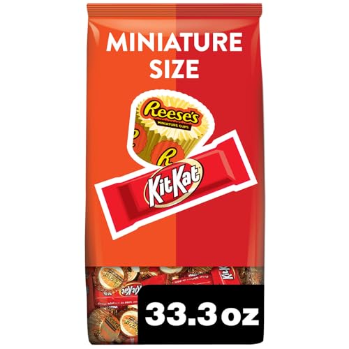 KIT KAT and REESE’S Assorted Milk Chocolate Miniatures, Party Pack, 33. ...