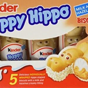 Kinder Happy Hippo Hazelnut Biscuits 50 pcs Kinder Bueno Cookie-Wafer Bar with Milk & Nut Filling