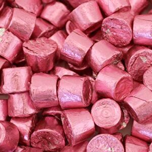 LaetaFood ROLO Chewy Caramel Milk Chocolate Candy, Light Pink Foil Wrap 2 lb Pack
