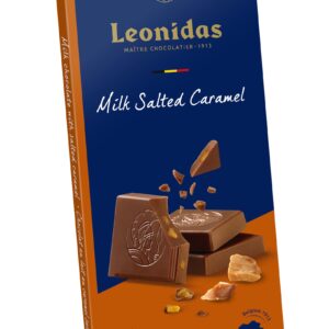 Leonidas Milk Salted Caramel Chocolate Bars 100 gr - Premium Belgian Brand