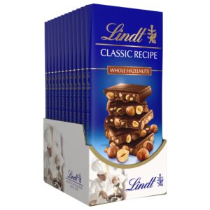 Lindt CLASSIC RECIPE Whole Hazelnut Dark Chocolate Bar, 5.3 oz. (14 Pack)