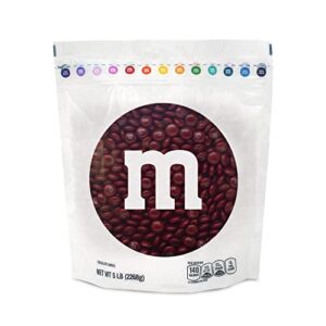 M&M’S Maroon Milk Chocolate Candy, 5lbs, Resealable Pack, for Candy Bars, Parties, Graduations, Desserts - MY M&M'S