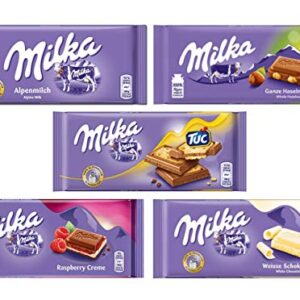 Milka Chocolate Bars Assorted Pack of 5 (Bundle #2) - Milka - White & Milk Chocolate