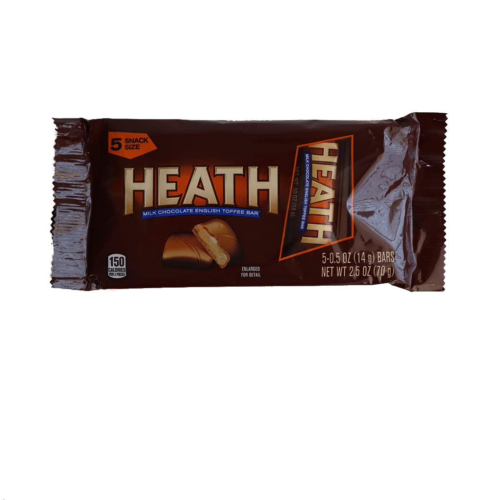 Mini Snack Size Hershey’s Heath Milk Chocolate Toffee Bar Candy 2.5 oz ...