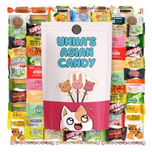 Mystery 60 Piece Asian Candy Mix - Japanese, Korean, Chinese Sweets in Gift Package