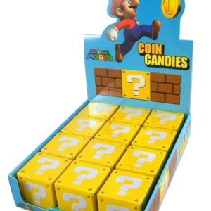 Nintendo Super Mario Bros. Coin Candies Display Box - 12 Count with Strawberry Sours