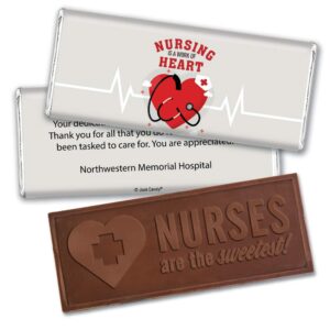 Nurse Appreciation Gifts Bulk Custom Embossed Chocolates 12ct Just Candy 12 Pack