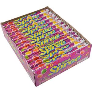 Original Spree Candy Rolls - 24 Piece Box, Kosher Certified, Soft Chewy Pastille, Fun Colors