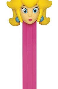 PEZ Nintendo Super Mario Princess Peach Candy Dispenser with 2 Fruit Flavored Refills