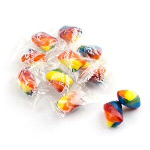 Rainbow Cylinder Shaped Candy Twists 2 Pounds - Vibrant Fruit Flavored Treats, Individually Wrapped